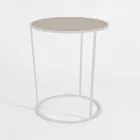 Round Coffee Table for Modern Lounge in Colored Metal Made in Italy - Raphael Viadurini