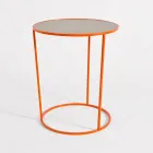 Round Coffee Table for Modern Lounge in Colored Metal Made in Italy - Raphael Viadurini