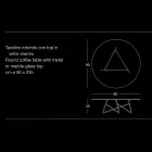 Round Lounge Coffee Table in Luxury Marble Effect Metal and Glass - Magali Viadurini