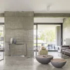 Round Coffee Table in Recycled Wood and Steel White or Grey - Genoveffa Viadurini