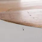 Round Coffee Table in Recycled Wood and Steel White or Grey - Genoveffa Viadurini