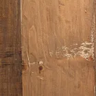 Round Coffee Table in Recycled Wood and Steel White or Grey - Genoveffa Viadurini