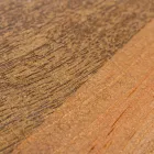 Round Coffee Table in Recycled Wood and Steel White or Grey - Genoveffa Viadurini