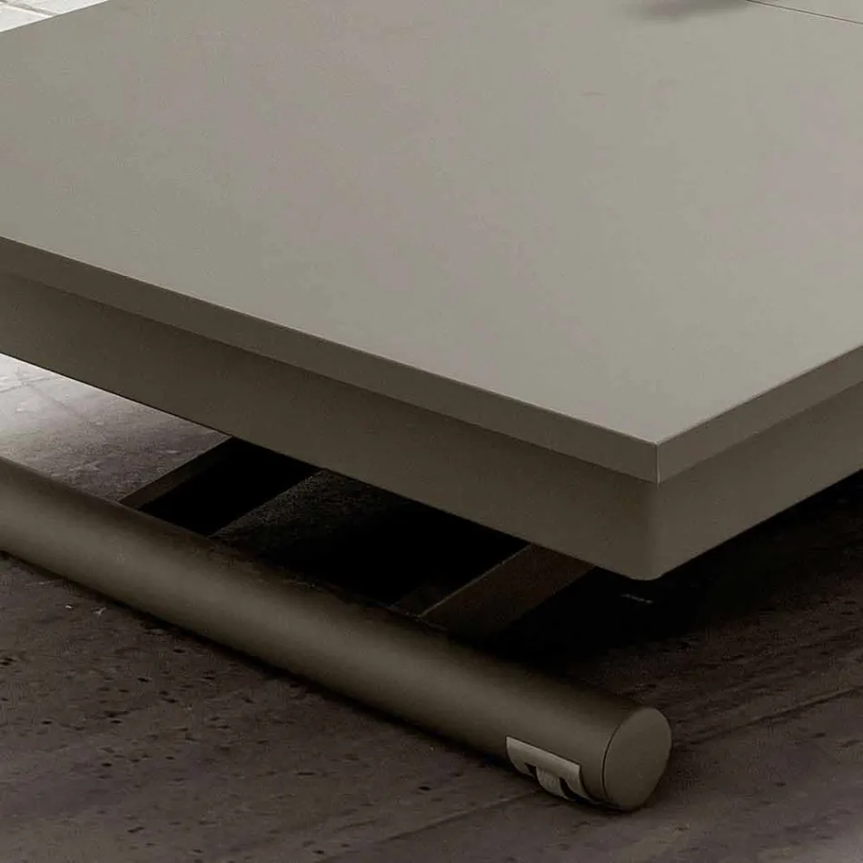 Transformable Lounge Coffee Table in Fenix and Metal Made in Italy - Chiano Viadurini