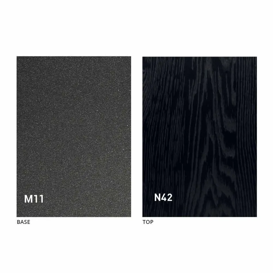 Coffee Table Convertible into a Dining Table Wood Top and Metal Base - Peach Viadurini