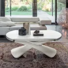 Transformable Coffee Table in Metal and Glass Lounge Table - Giordano Viadurini