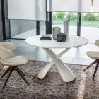 Transformable Coffee Table in Metal and Glass Lounge Table - Giordano Viadurini