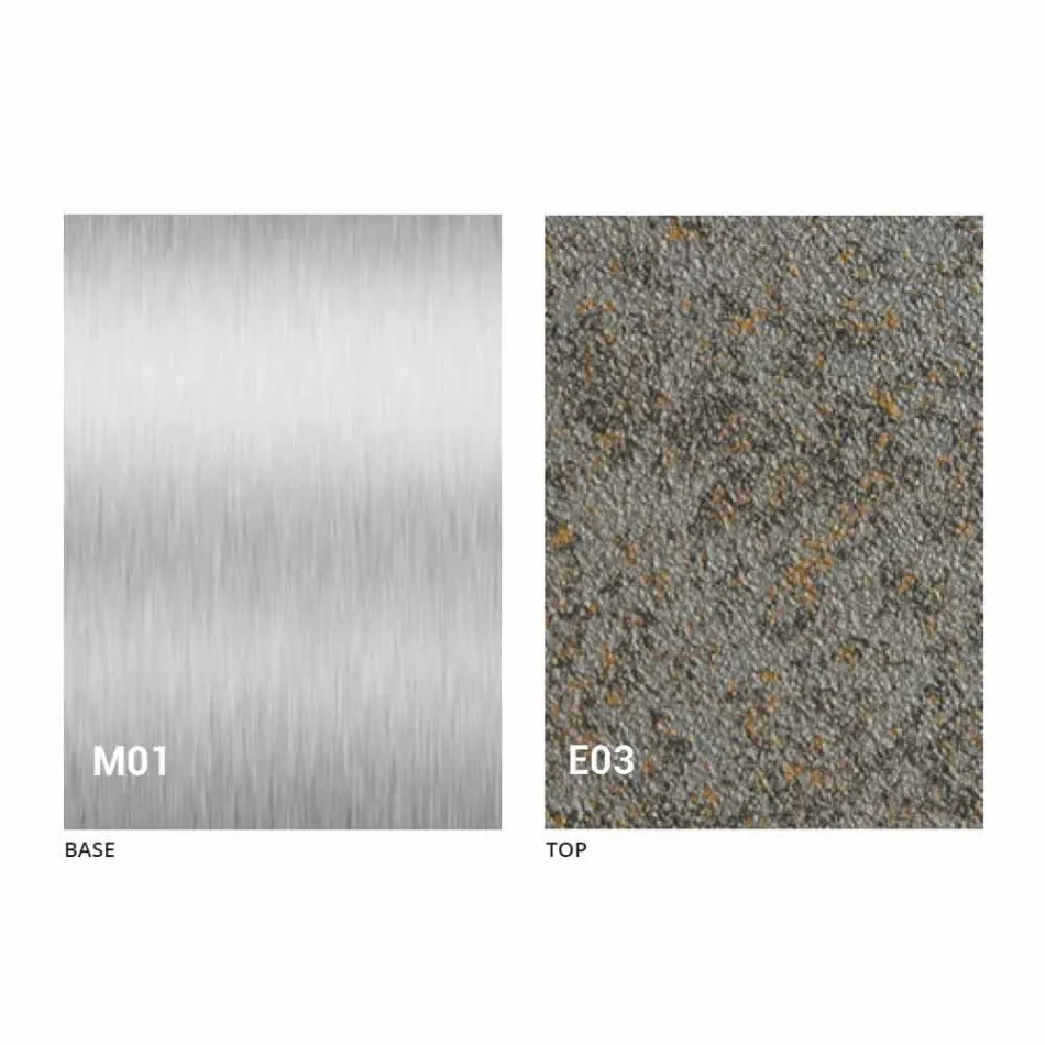 Modern Transformable Coffee Table with Mortar Effect Top Made in Italy - Salomon Viadurini