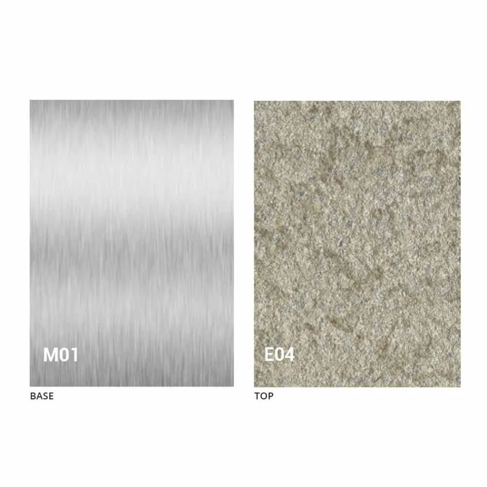 Modern Transformable Coffee Table with Mortar Effect Top Made in Italy - Salomon Viadurini