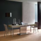 Modern Transformable Coffee Table with Mortar Effect Top Made in Italy - Salomon Viadurini