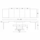 Modern Transformable Coffee Table with Mortar Effect Top Made in Italy - Salomon Viadurini