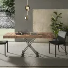 Modern Transformable Coffee Table in Wood and Metal, Made in Italy - Spirit Viadurini