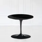 Eero Saarinen Tulip Coffee Table H 39 with Black Liquid Laminate Top Made in Italy - Scarlet Viadurini