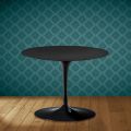 Eero Saarinen Tulip Coffee Table H 41 in Domoos Ceramic Made in Italy - Scarlet