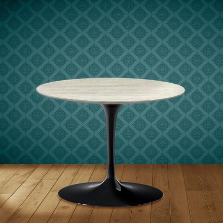 Eero Saarinen Tulip Coffee Table H 41 in Marmorio Ceramic Made in Italy - Scarlet Viadurini