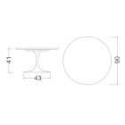 Tulip Coffee Table Eero Saarinen H 41 in Absolute Black Ceramic Made in Italy - Scarlet Viadurini