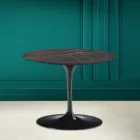Tulip Coffee Table Eero Saarinen H 41 in Noir Desire Made in Italy Ceramic - Scarlet Viadurini