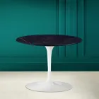 Tulip Coffee Table Eero Saarinen H 41 in Ceramic Noir Laurent Made in Italy - Scarlet Viadurini