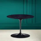 Tulip Coffee Table Eero Saarinen H 41 in Ceramic Noir Laurent Made in Italy - Scarlet Viadurini