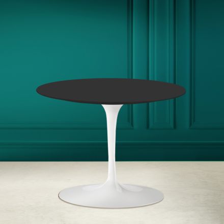 Tulip Coffee Table Eero Saarinen H 41 in Noir Soft Ceramic Made in Italy - Scarlet Viadurini