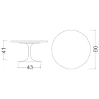 Eero Saarinen Tulip Coffee Table H 41 in Somnia Ceramic Made in Italy - Scarlet Viadurini