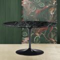 Tulip Eero Saarinen H 41 Coffee Table in Alpine Green Marble Made in Italy - Scarlet