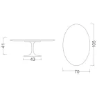 Tulip Coffee Table Eero Saarinen H 41 Oval in Emperador Dark Marble Made in Italy Viadurini