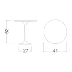 Tulip Coffee Table Eero Saarinen H 52 with Black Liquid Laminate Top Made in Italy - Scarlet Viadurini