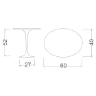 Tulip Coffee Table Eero Saarinen H 52 Oval in Green Alpi Marble Made in Italy Viadurini