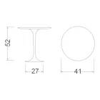 Tulip Coffee Table Eero Saarinen H 52 Round in Emperador Dark Marble Made in Italy - Scarlet Viadurini