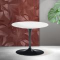 Saarinen Tulip Coffee Table H 39 cm in Matte White Florim Ceramic - Scarlet