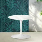 Saarinen Tulip Coffee Table H 39 cm in Glossy White Florim Ceramic - Scarlet Viadurini