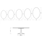 Saarinen Tulip Coffee Table H 41 cm in Matte White Florim Ceramic - Scarlet Viadurini