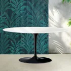 Saarinen Tulip Coffee Table H 41 cm in Glossy White Florim Ceramic - Scarlet Viadurini