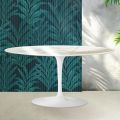 Saarinen Tulip Coffee Table H 41 cm in Glossy Florim Calacatta Gold Ceramic - Scarlet