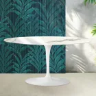 Saarinen Tulip Coffee Table H 41 cm in Glossy Statuario Florim Ceramic - Scarlet Viadurini
