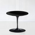 Tulip Saarinen Coffee Table H 41 with Black Liquid Laminate Top Made in Italy - Scarlet