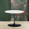 Tulip Saarinen Coffee Table in Carrara Marble H 41 Made in Italy - Scarlet