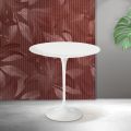 Saarinen Tulip Coffee Table H 52 cm in Matte White Florim Ceramic - Scarlet