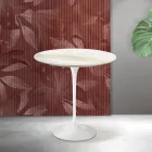 Saarinen Tulip Coffee Table H 52 cm in Florim Calacatta Gold Matt Ceramic - Scarlet Viadurini
