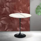 Saarinen Tulip Coffee Table H 52 cm in Florim Statuario Matte Ceramic - Scarlet Viadurini