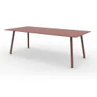 220x100 cm Outdoor Aluminium Table in Different Finishes - Resplendent Viadurini