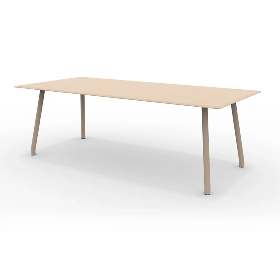 220x100 cm Outdoor Aluminium Table in Different Finishes - Resplendent Viadurini