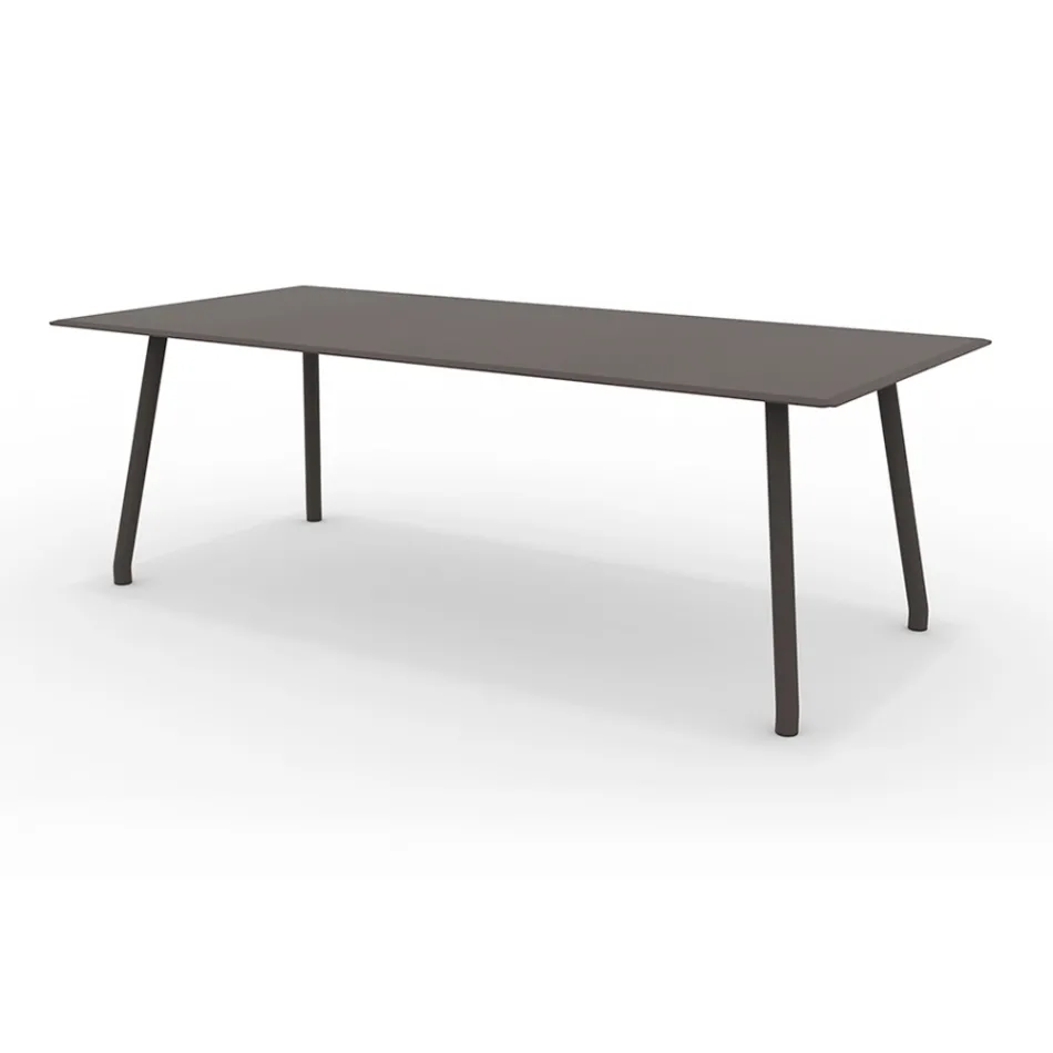 220x100 cm Outdoor Aluminium Table in Different Finishes - Resplendent Viadurini