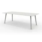 220x100 cm Outdoor Aluminium Table in Different Finishes - Resplendent Viadurini