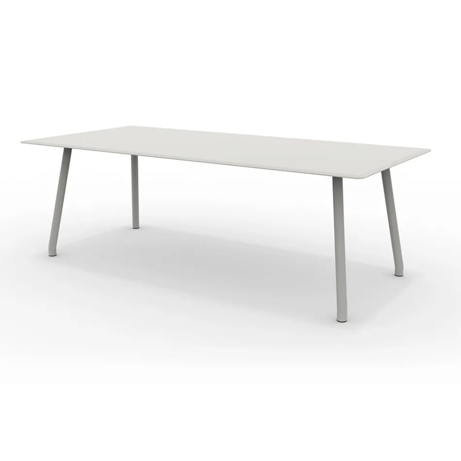 220x100 cm Outdoor Aluminium Table in Different Finishes - Resplendent Viadurini
