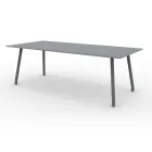 220x100 cm Outdoor Aluminium Table in Different Finishes - Resplendent Viadurini