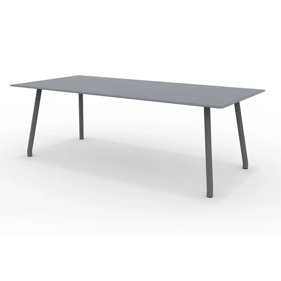 220x100 cm Outdoor Aluminium Table in Different Finishes - Resplendent Viadurini