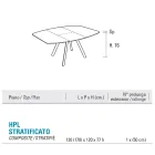 Extendable Barrel Table to 170 cm in Stratified HPL - Convivio Viadurini
