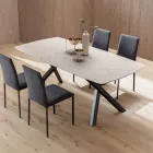 Extendable Barrel Table to 240 or 280 cm in Stratified HPL - Dialogo Viadurini